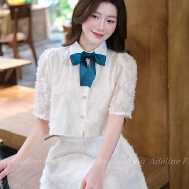 Adeline House - SET ÁO HOA NỔI + CHÂN VÁY MIDI THANH LỊCH