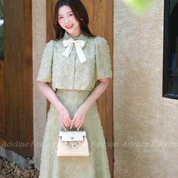 Adeline House - SET ÁO HOA NỔI + CHÂN VÁY MIDI THANH LỊCH