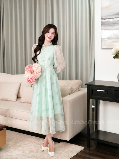 Đầm TK 61 xanh lá