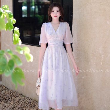 Adeline House - Đầm Tím Pastel ADELINE Tiểu Thư