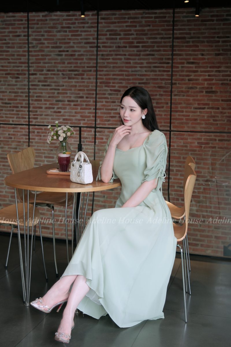 Alternative view of Adeline House - SET ÁO HOA NỔI + CHÂN VÁY MIDI THANH LỊCH