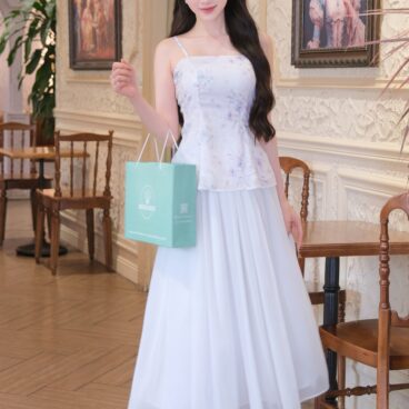 ADELINE HOUSE- Đầm Maxi Voan Hoa Nhẹ Nhàng Dáng Dài Thanh Lịch – Váy Hai Dây Nữ Tính Cao Cấp